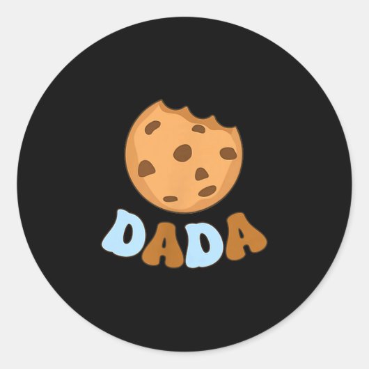 Dada Cookies Milk Sweet One 1st Birthday Family Ma Runder Aufkleber (Vorderseite)