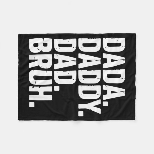Dada Daddy Dad Bruh Fathers Day Funny Dad Bruh Men Fleecedecke (Vorderseite (Horizontal))
