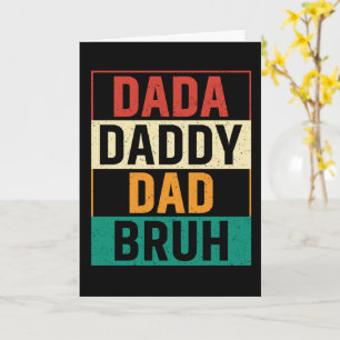 Dada Daddy Dad Bruh Lustiger retro Vatertag Karte