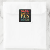 DADA DADDY DAD BRUH QUADRATISCHER AUFKLEBER (Tasche)