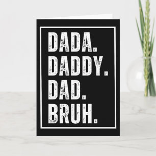 Dada Daddy Dad Bruh Retro-Distressed zum Vatertag Karte