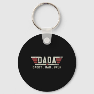 Dada Daddy Dad Bruh T-Shirt Retro Vintage Lustig V Schlüsselanhänger