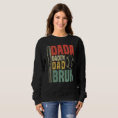 Dada Daddy Dad Bruh Vintage Baseball Sweatshirt (Vorne ganz)