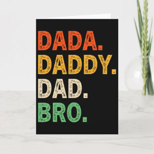 Dada Daddy Papa Bro Lustiger Vatertag Retro Vintag Karte