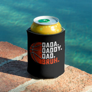 Dada Daddy Papa Bruh Basketball Vatertag Vintage Dosenkühler