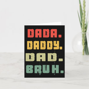Dada Daddy Papa Bruh Vatertag Vintage Lustiger Vat Karte