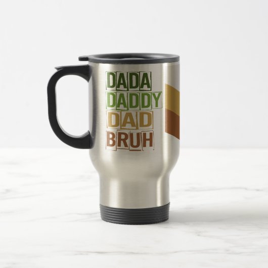Dada Daddy Vater Bruh Custom Est Moderne Typografi Reisebecher (Links)