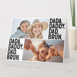 DADA DADDY VATER BRUH Custom FOTO VATHERTAY Karte