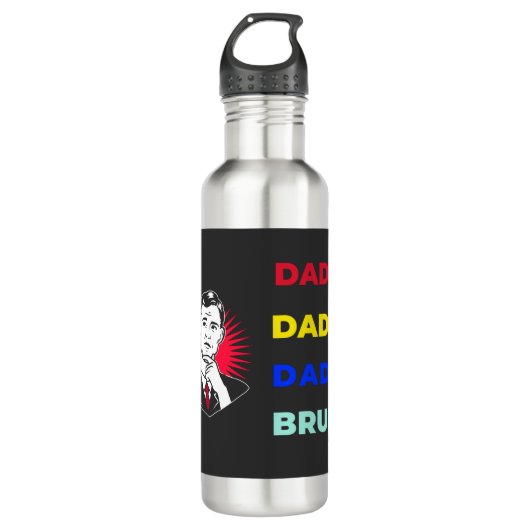 Dada Daddy Vater Bruh Edelstahlflasche (Vorderseite)