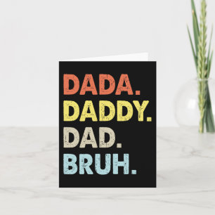 Dada Daddy Vater Bruh Fathers Day Fun Vintag Karte