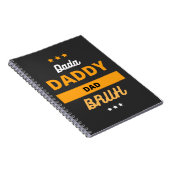 Dada Daddy Vater Bruh Fathers Day Notizblock (Rechte Seite)