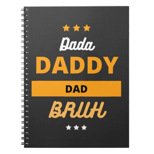 Dada Daddy Vater Bruh Fathers Day Notizblock (Vorderseite)