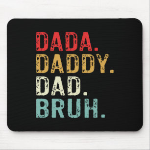 Dada Daddy Vater Bruh Retro Vintag Funny Fathers D Mousepad