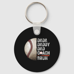 Dada Daddy Vater Bruh Vintag Baseball Coach Funny Schlüsselanhänger