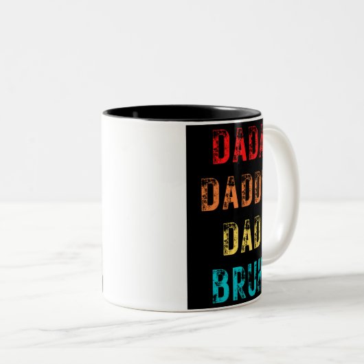 Dada Daddy Vater Bruh Zwei-Tone-Kaffee-Tasse Zweifarbige Tasse (VorderseiteRechts)