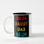 Dada Daddy Vater Bruh Zwei-Tone-Kaffee-Tasse Zweifarbige Tasse (Links)