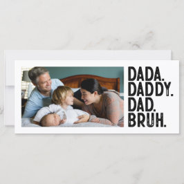 DADA DADDY VATER FOTO BRUH VATER-Tagekarte