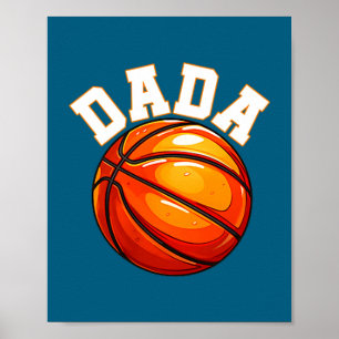 Dada der ersten Geburtstagsjungen-Basketballfamili Poster