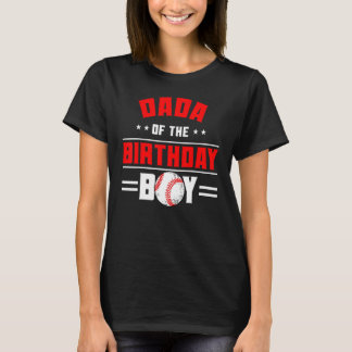 Dada der Geburtstagsjunge Baseball Theme Family Bd T-Shirt