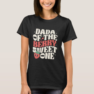 Dada der süßen Beere Eine Erdbeere Dad 1. Geburtst T-Shirt