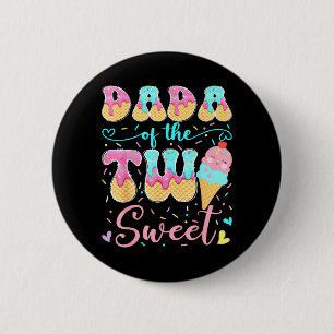 Dada des süßen 2. Geburtstagsmädchens Eiscreme Button