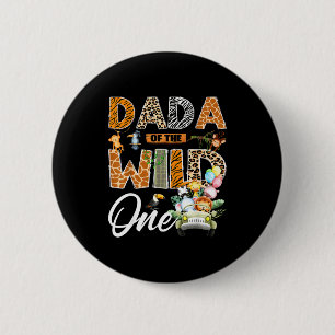 Dada des wilden Kleinen zum 1. Geburtstag Jungen S Button