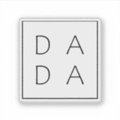 DADA Erster Tag des Vaters Gegenwart Aufkleber (Vorderseite)
