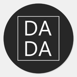 Dada Erster Vatertag New Dad Mama Familie Runder Aufkleber