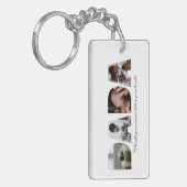 Dada Foto Collage Geschenk des ersten Vaters Schlüsselanhänger (Vorderseite links)