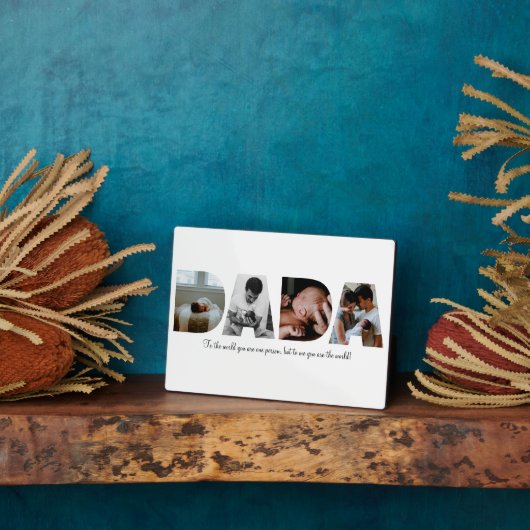 Dada Foto Collage Plaque für den Vater Fotoplatte (Seite)