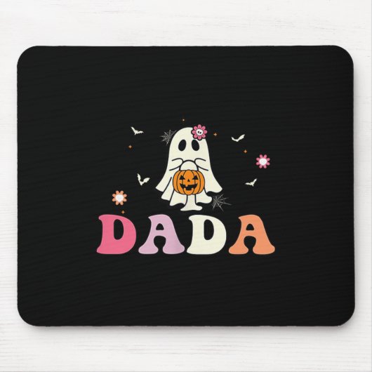 Dada Ghost Boo Ein Spooky Vater Erste Halloween Bi Mousepad (Vorne)