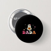 Dada Ghost Boo One Soky Dad First Halloween Birthd Button (Vorne & Hinten)