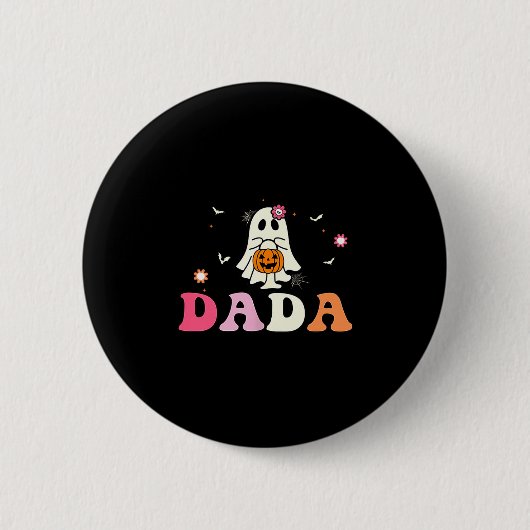 Dada Ghost Boo One Soky Dad First Halloween Birthd Button (Vorderseite)