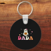 Dada Ghost Boo One Soky Dad First Halloween Birthd Schlüsselanhänger (Vorderseite)
