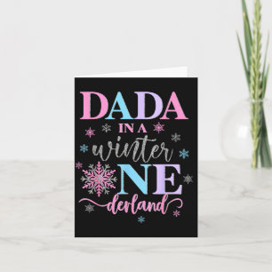 Dada in einem Winter-Onederland-Geburtstagsmädchen Karte