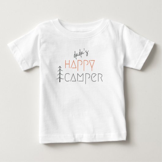 dada ist ein glücklicher Camper. Baby T - Shirt (Vorderseite)