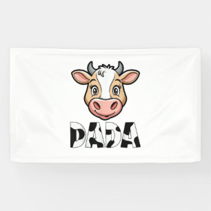 Dada Kuh Print Cow Muster Vatertag Banner