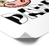 Dada Kuh Print Cow Muster Vatertag Poster (Ecke)