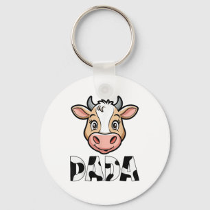 Dada Kuh Print Cow Muster Vatertag Schlüsselanhänger