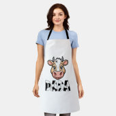 Dada Kuh Print Cow Muster Vatertag Schürze (Getragen)