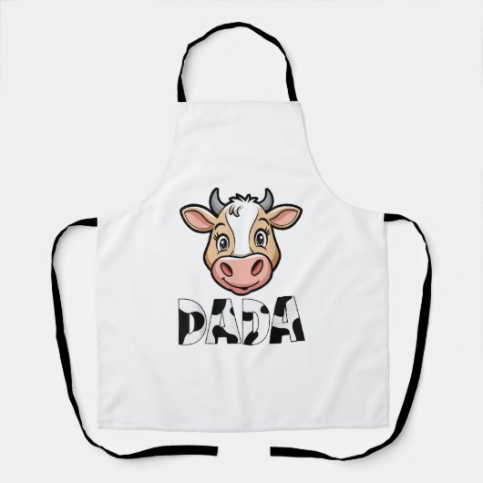 Dada Kuh Print Cow Muster Vatertag Schürze (Vorderseite)