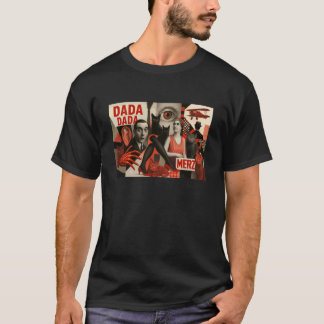 Dada-Kunst inspirierte Katzenillustration - Lustig T-Shirt