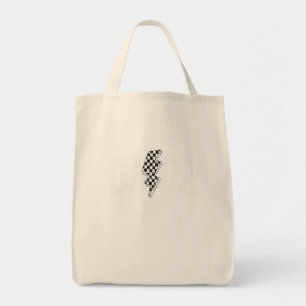 Dada Lightning Bolt Checkered Vatertag Vater Gra Tragetasche