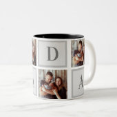 DADA Modern Foto Collage Vathers Day Zweifarbige Tasse (VorderseiteRechts)