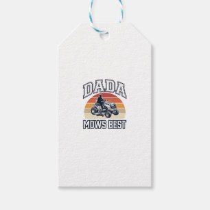 Dada Mows Best Vintage-Rasenmäher-Shirt-Design_1 Geschenkanhänger