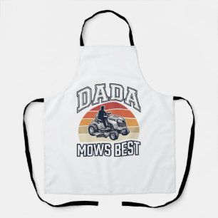 Dada Mows Best Vintage-Rasenmäher-Shirt-Design_1 Schürze