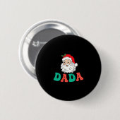 Dada Of 1st Birthday Pajamas Christmas Santa Match Button (Vorne & Hinten)