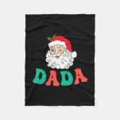 Dada Of 1st Birthday Pajamas Christmas Santa Match Fleecedecke (Vorderseite)