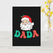 Dada Of 1st Birthday Pajamas Christmas Santa Match Karte (Gelbe Blume)