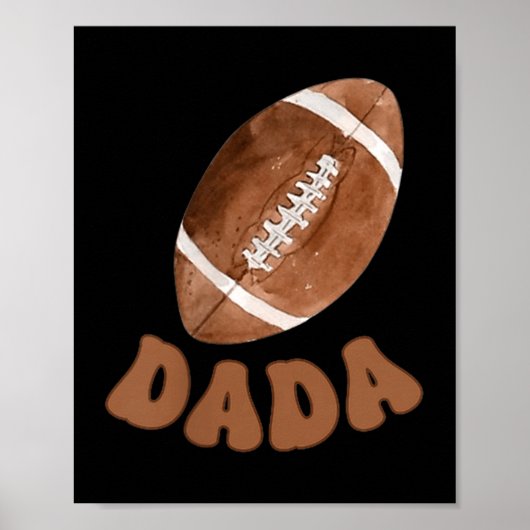 Dada Of The 1 Year Old Football First Birthday Boy Poster (Vorne)